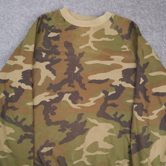VTG Thrashed Duck Bay Camouflage XL Multicolor Long Sleeve Pullover Sweatshirt - Picture 16 of 16